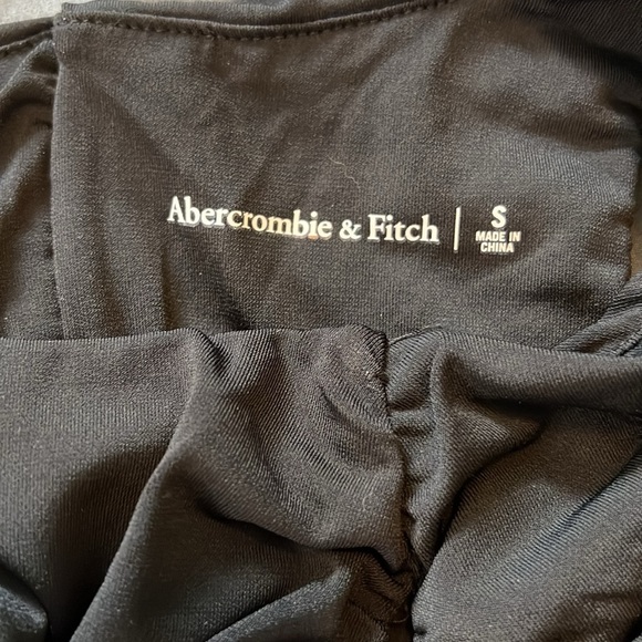 Abercrombie Bodycon Ruched Keyhole Black Dress Size Small - Picture 7 of 8